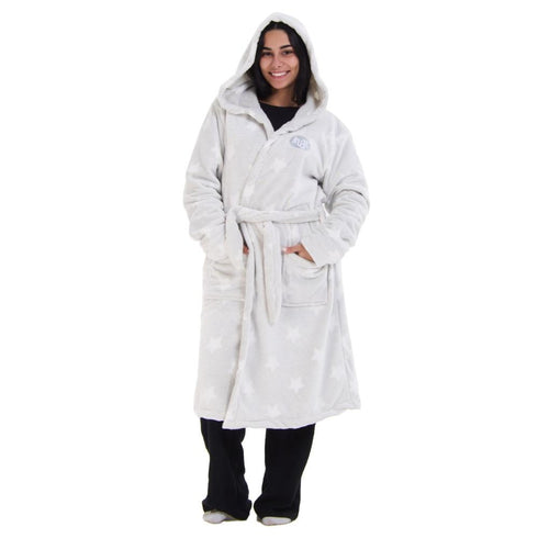 Snuggs Blanket Robe Light Blue Stars